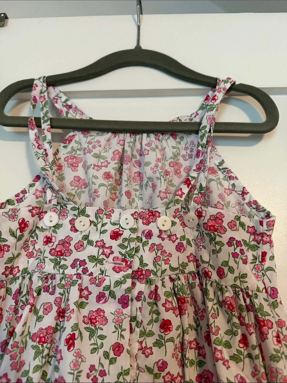 bella bliss Pink & Green Floral Harem Romper